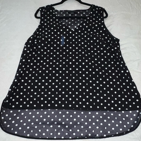 Lane Bryant Tops - ❤️ Lane Bryant black and white polka dot top